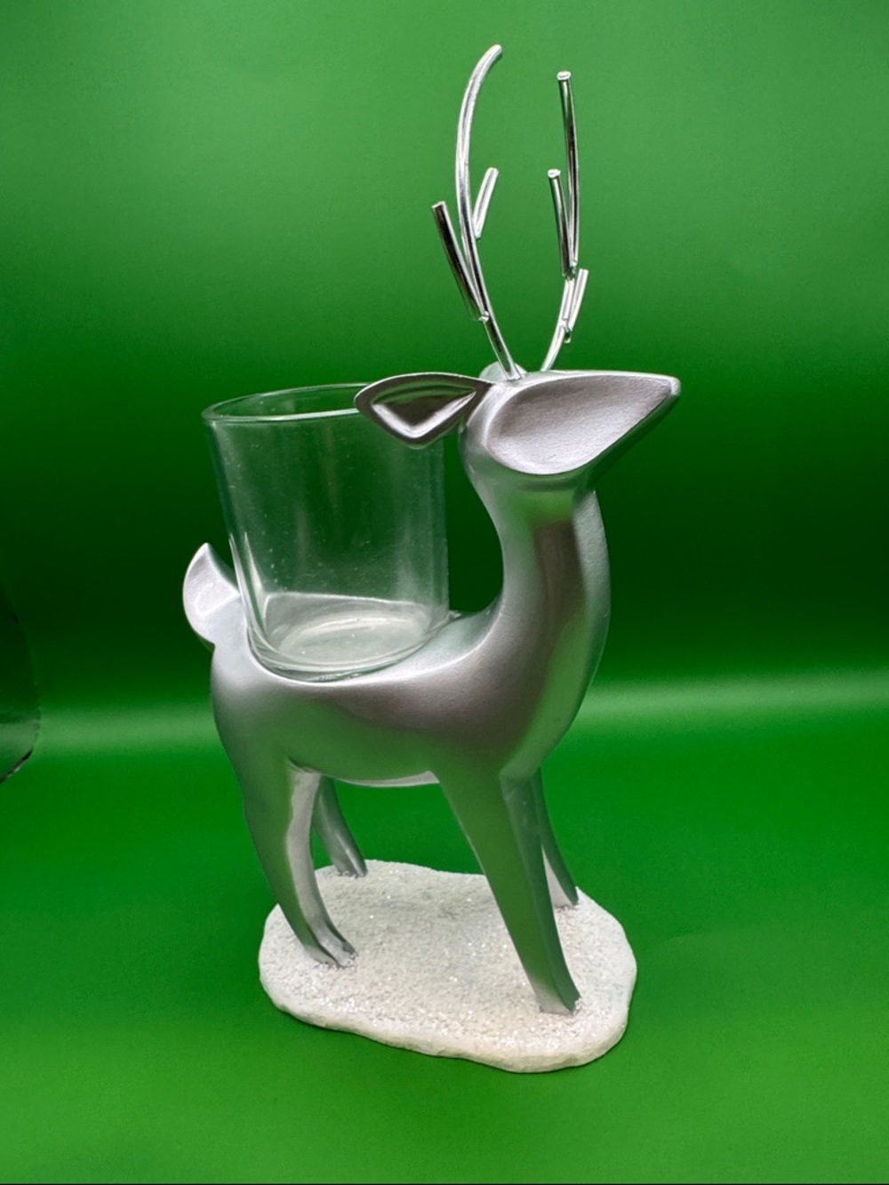Yankee Candle Silver Reindeer Votive/Tealight Candle Holder